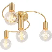 QAZQA Art Deco taklampa mässing 4-ljus - Facil