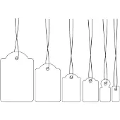 Herma Strung marking tags - Vit - 25 x 38 mm 1000 etikett (er) taggar för namnskylt