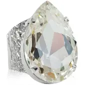 Caroline Svedbom Perfect Drop ring crystal rhodium