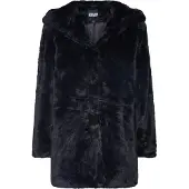 Urban Classics Övergångskappa ' Ladies Hooded Teddy Coat ' svart