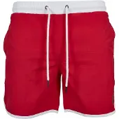 Urban Classics Badshorts eldröd / vit