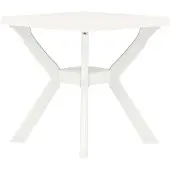 vidaXL Cafébord vit 70x70x72 cm plast