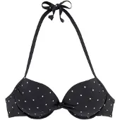 LASCANA Bikiniöverdel 'Sparkel' svart