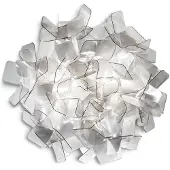 Slamp Taklampor , Clizia, dimbara, Grå, Vardagsrum, Plast, Design