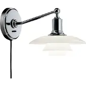 Louis Poulsen Vägglampa , PH 2/1, dimbara, Metallisk, Vardagsrum, Glas, Design