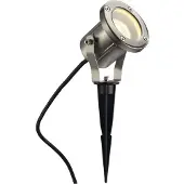 SLV Nautilus 10 markspettspotlight, rund, stål, Aluminium / grå / zink, Rostfritt stål, Modern