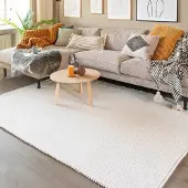NATURL. Ullmatta | Wise vit hos Volero | 200x300 cm | Natur | Enfärgad | Rektangulär | Plattvävd
