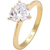 Elli Ring 'Herz' guld / transparent