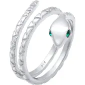 Elli Ring 'Pinky' grön / silver