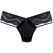 Petite fleur GOLD String svart