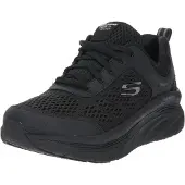 SKECHERS för kvinnor. 149023 D'Lux Walker Infinite Motion läderskor svart (39), Hud, Karta, 1 till 3 cm, Nyckelband, Deportivo, Multisport