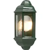 Konstsmide Vägglampa utomhus CAGLIARI, dimbar, Grön, Glas, Lantlig / rustik, Utomhusvägglampa