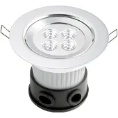 Konstsmide Infälld spot med power-LED LED, Aluminium / grå / zink, Syntetmaterial, Modern, Taklampa