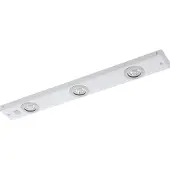 Eglo KOB LED-listsystem/armatur vit för skåp/underskåpsbelysning 3x2,3W 3x260 lm 3000K med strömbrytare 60 cm