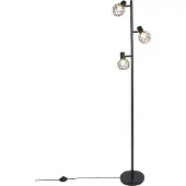 QAZQA Design golvlampa svart 3-ljus justerbar - Mesh