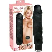 Nature Skin - realistisk vibrator (svart, 22 cm)