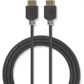 Nedis Ultra High Speed ??HDMI (tm) kabel | HDMI(tm) Kontakt | HDMI(tm) Kontakt | 8K@60Hz | 48 Gbps | 2.00 m | Rund | 6.5 mm | Antracit | Låda