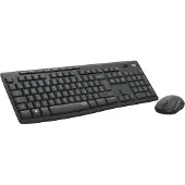 Logitech MK295 Silent - Sats med tangentbord och mus - trådlös - 2.4 GHz - hela norden - grafit