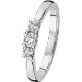Kohinoor Mia kolmikivinen timanttisormus valkokulta 033-414V-30-175