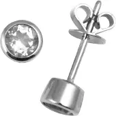 Kohinoor 133-P5673V Vit topas Örhängen