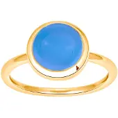 Nordahl Jewellery SWEETS52 ring blå kalcedon/guld 129 005-3-52