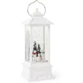 Konstsmide 4365-200 LED-Laterne Snögubbar Varmvit LED Vit Snötäckt, fylld med vatten, Timer, med brytare