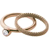Skagen ring Elin Rose Gold-Tone Crystal SKJ0852791-180