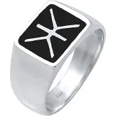 KUZZOI Ring svart / silver