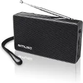 Muse M-030 R, Bärbar, Analog, FM, MW, Svart, Rotations-, Alkalisk