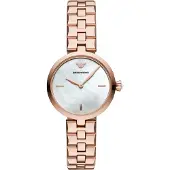 Giorgio Armani Kvinno Klocka Quartz - - AR11196 - Rostfritt Stål - Vattentålighet 5 ATM - Analogisk