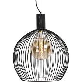 QAZQA Design rund pendellampa svart 50 cm - Dos