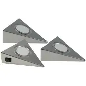 Heitronic GENUA LED-belysning infälld Set 3 st LED LED fast installerad 6 W Varmvit Rostfritt stål