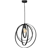 Luminex Hänglampa Ringo , dimbar, Svart, Vardagsrum / matsal, Metall, Pendellampa