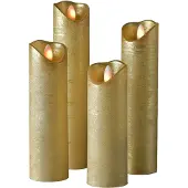 Sompex juldekoration Shine Led-ljus, set om 4, fjärrstyrd, timerfunktion, multi-ljus