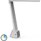 MAUL LED skrivbordslampa MAULrubia, dimbar, Aluminium / grå / zink, Arbetsrum / kontor, Aluminium / grå / zink, Modern, LED-bordslampa
