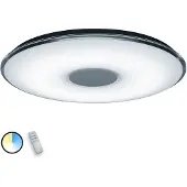 TRIO Lighting LED taklampa Tokyo, dimbar, Svart, Vardagsrum / matsal, Syntetmaterial, Modern, LED-taklampa