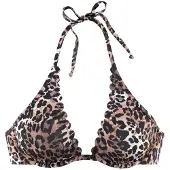 LASCANA Bikiniöverdel 'Lexa' beige / ljusbrun / mörkbrun