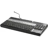 HP POS Keyboard with Magnetic Stripe Reader - Tangentbord - USB - QWERTY - karbonit - för Engage Flex Mini Retail System Engage One MX12 RP9 G1 Retail System