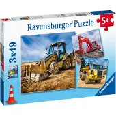 Ravensburger Pussel 3x49 bitar Digger At Work