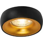 QAZQA Design infälld spotlight svart med guldinsida - Mooning