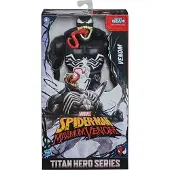 Hasbro Spider-Man Maximum Venom Titan Hero Venom Actionfigur Inspirerad av Marvel Universe Blast Gear-kompatibel Back Port Ages 4 and Up Black