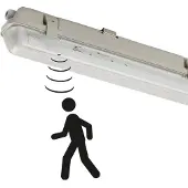 Shada TL-armatur inkl LED 1800 lm och rörelsedetektor IP65 - Base