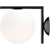 Flos Design vägglampa IC C/W1, dimbar, Svart, Vardagsrum / matsal, Metall, Design, Vägglampa, vägglampa inomhus