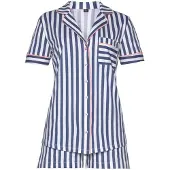 H.I.S. Kort pyjamas marinblå / ljusrosa / vit