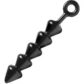 XR Brands - Spades - pärlformad analdildo (svart)