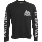 Ginza.se Queen: Unisex Long Sleeve T-Shirt/Extravaganza (Black) (Sleeve Print) (Large)