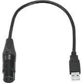 Eurolite 51860118, XLR, Kvinna, USB, Man, 0,4 m, Svart