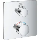 GROHE Grohtherm frontplatta till Smartbox fyrkantigt huvud och handdusch
