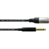 Cordial CCM 10 MP XLR Anslutningskabel [1x XLR-hankontakt - 1x Teleplugg 6.35 mm] 10.00 m Svart