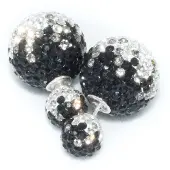 Silver Bar BB-örhängen Crystal 8/16 Blackfade